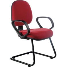 Cadeira Interlocutor para Escritório Linha Confort Vermelho - Design O