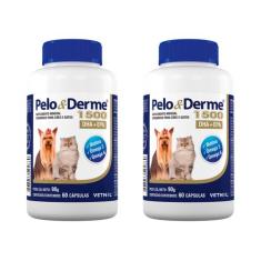 Pelo E Derme 1500 Dha+Epa 60 Capsulas - Vetnil - 2 Unidades
