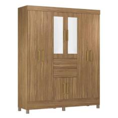 Guarda Roupa Casal Munique Amêndola Touch com Espelho  Demóbile - Demo