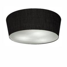 Plafon Cone Md-3004 Cúpula Em Tecido 15/50x40cm Preto - Bivolt
