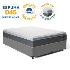 Cama Box com Colchão de Espuma D45 Pillow Top Fort Comfort Queen 158 c