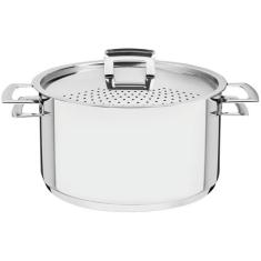 Espagueteira Tramontina Brava em Aço inox com Fundo Triplo Tampa e Alç