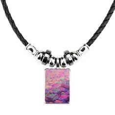 DIYthinker Colar Ocean Fish Science Nature Picture Jewelry Torque Leather Rope Pendant