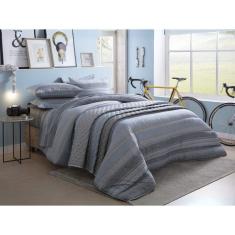 Jogo de Cama Queen Duplo 4 Peças Sultan Realce Premium Breno