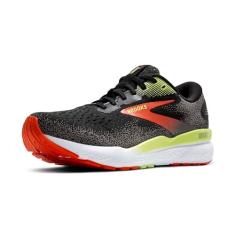 Brooks Tênis de corrida masculino Ghost 16 GTX à prova d'água neutro, Preto/vermelho mandarim/verde, 38