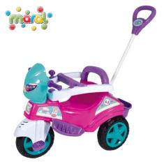 Triciclo De Passeio Baby City Menina Com Pedal Buzina Haste Direcionav