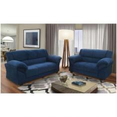 Sofá Paraná 2 E 3 Lugares Azul - OUTRAS MARCAS