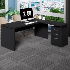 Mesa Escritório L 170cm x 70cm Gaveteiro 3 Gav. Pé Painel F5 - F5 Offi