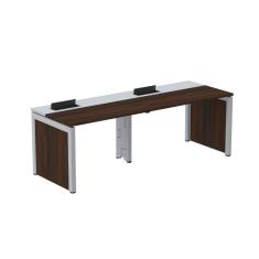Mesa De Plataforma Simples Para 2 Pessoas Corporativa 160x792/2p Pscpp160/792/2p Branco/cinza