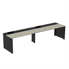 Mesa De Plataforma Simples Para 2 Pessoas Corporativa 110x792-2p Pscpp110-792-2p Nogueira Casablanca-preto
