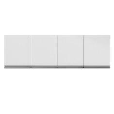 Armário Aéreo Para Cozinha Andréia 4 Portas Branco Brilho - Ajl - AJL 