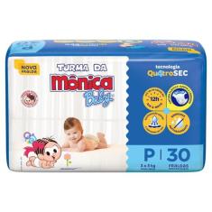 Fralda Turma da Mônica Baby Jumbo P com 30un