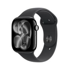 Apple Watch Series 11 GPS - Caixa preta brilhante de alumínio  46 mm -