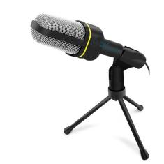 Microfone Condensador Com Tripé Xtrad para Studio Youtuber