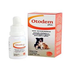 Solução Otológica e Dermatológica Ceva Otodem Plus Cães e Gatos - 20 mL