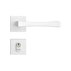 Fechadura Vivaldi em Zamac Branco Texturizado Externa