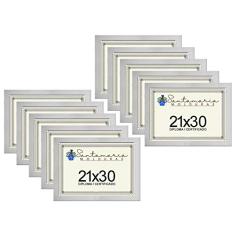 Kit 10 Molduras Porta Diploma Certificado A4 21x30 Branco