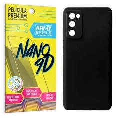 Capinha Preta Samsung S20 Fe + Película Cerâmica Nano 9D