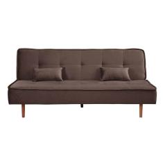 Sofá Cama Silver 3 Lugares Reclinável Suede Marrom Café 1,92 - Star Confort