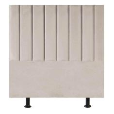 Cabeceira De Cama Casal Box 140 Cm Karla Suede Cor:bege