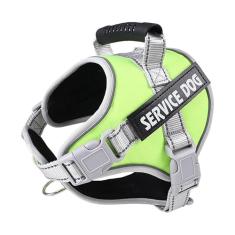 Peitoral antipuxão para cães pequenos e médios para passear facilmente para caminhar, correr, treinar, arnês para cães pequenos, arnês médio para cães (verde, GG)