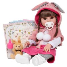 Bebê Reborn Realista Princesa Articulado Com Pelúcia Vinil - Cegonha R