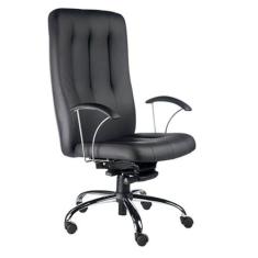 Poltrona Presidente Base Cromada Linha Paris Preto - Design Office