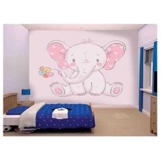 Papel De Parede Infantil Elefantinha Quarto Azs122 - Você Decora