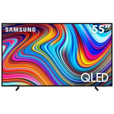 Smart TV 55" QLED 4K Samsung Q60C, Modo Game, Som em Movimento, Tela sem limites, Design Slim, Visual Livre de Cabos, Alexa Built In