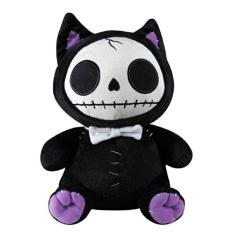 SUMMIT COLLECTION Furrybones Gato preto Mao Mao usando branco gravata boleta boneca de pelúcia
