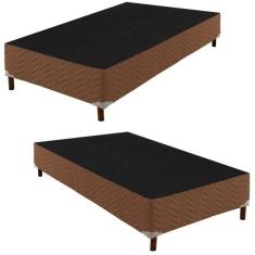 2 Bases Box Solteiro 42x88x188cm samambaia Rustico Cerejeira