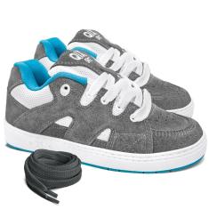 Tênis Qix Plaza Grafite Azul Turquesa