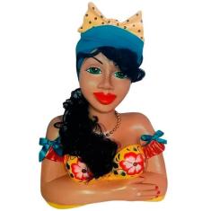 Boneca Namoradeira Grande Cabelo Escuro Com Laço Tiffany - Retrofenna 