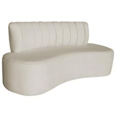 Sofá Curvo 2 Lugares Organico Sala Recepção Escritório Valência 160cm 