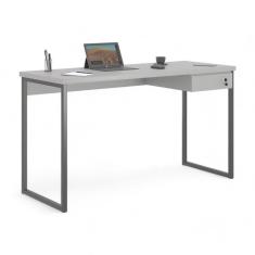 Mesa Home Office Escrivaninha Industriale 1,00 Cinza Com Gaveteiro