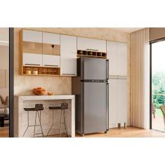 Cozinha Modulada Completa Nápoli Prime 3 Peças (2Aéreos+1Paneleiro) CPT02 Amendoa/Off White - Ronipa