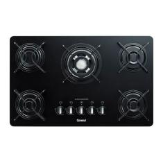 Cooktop 5 Bocas a Gás Consul CDD75AEUNA com Mesa de Vidro e Queimador 
