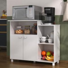 Balcão Armário Multiuso Multimóveis para Forno e Microondas Branco REF