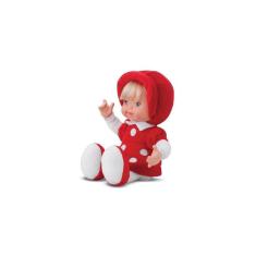 Boneca Little Baby Fashion Vermelha 28 Cm Antialérgica