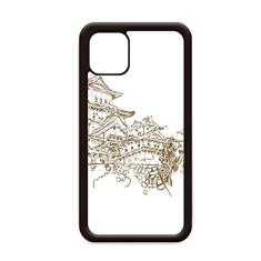 Capa China Landmark Sketch para iPhone 11 Pro Max para Apple Mobile Case Shell