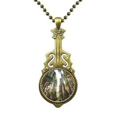 DIYthinker Colar Green Forestry Science Nature Scenery Jewelry Antique Guitar Jewelry Music Pendant