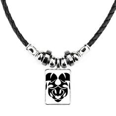 DIYthinker Colar com símbolo do zodíaco de Áries da Constelação, joia com pingente de corda de couro