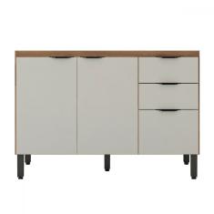 Balcão de Cozinha para Pia 120cm Firenze Amêndola/Nude Prime Tx - Demóbile