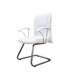 Poltrona Diretor Ergonômica Base Fixa em S Linha Vivara Branco - Desig