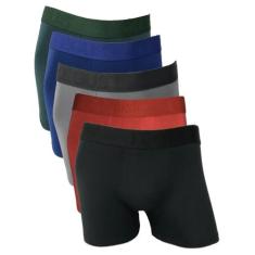 Kit 5 Cuecas Box Boxer Fristyle Em Microfibra Lisa Infantil, M