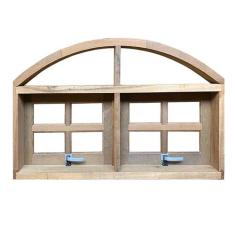 Janela de Madeira Vitro Máximo Ar 2 Módulos em Arco de Itaúba Esquadri