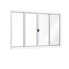 Janela de Alumínio de Correr 100 x 120 x 8,5 cm 4 Folhas Riobras