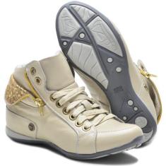 Bota Casual Feminina Bmbrasil 214/02 Creme, 38
