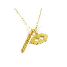 Colar Gargantilha Administração Com Plaquinha Folheado - Milena Folhea