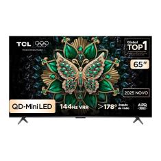 Smart TV TCL 65 Polegadas QLED Mini LED 4K C6K WiFi Bluetooth Google TV 4 HDMI 144Hz HDR10+ 65C6K